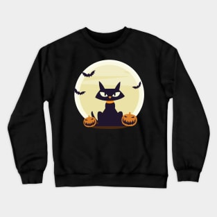 Cool Cat on Halloween! Crewneck Sweatshirt